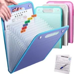 Portable 13 Pocket File Folders Portable A4 Letter Size