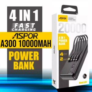 Aspor 4 In1 10000mAh Power Bank - A300