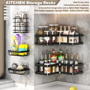 Set of 5 Corner Shower Caddy Bathroom Storage Shelves Large Capacity