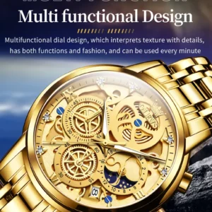 Men's Golden Luxury Watch OLEVS