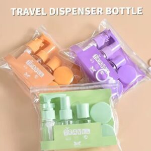 7pcs Travel Cosmetic Bottle Set With Pump, Spray, Dropper, Funnel And Cream Jars