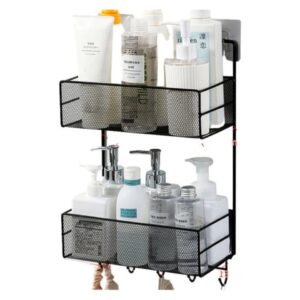 2 Tier Hanging Bathroom Shelf With Hook (DML P05708)